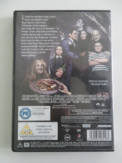 THE ADDAMS FAMILY (DVD) ANJELICA HUSTON RAUL JULIA CHRISTINA RICCI 1991 REGION 2 Movie posters