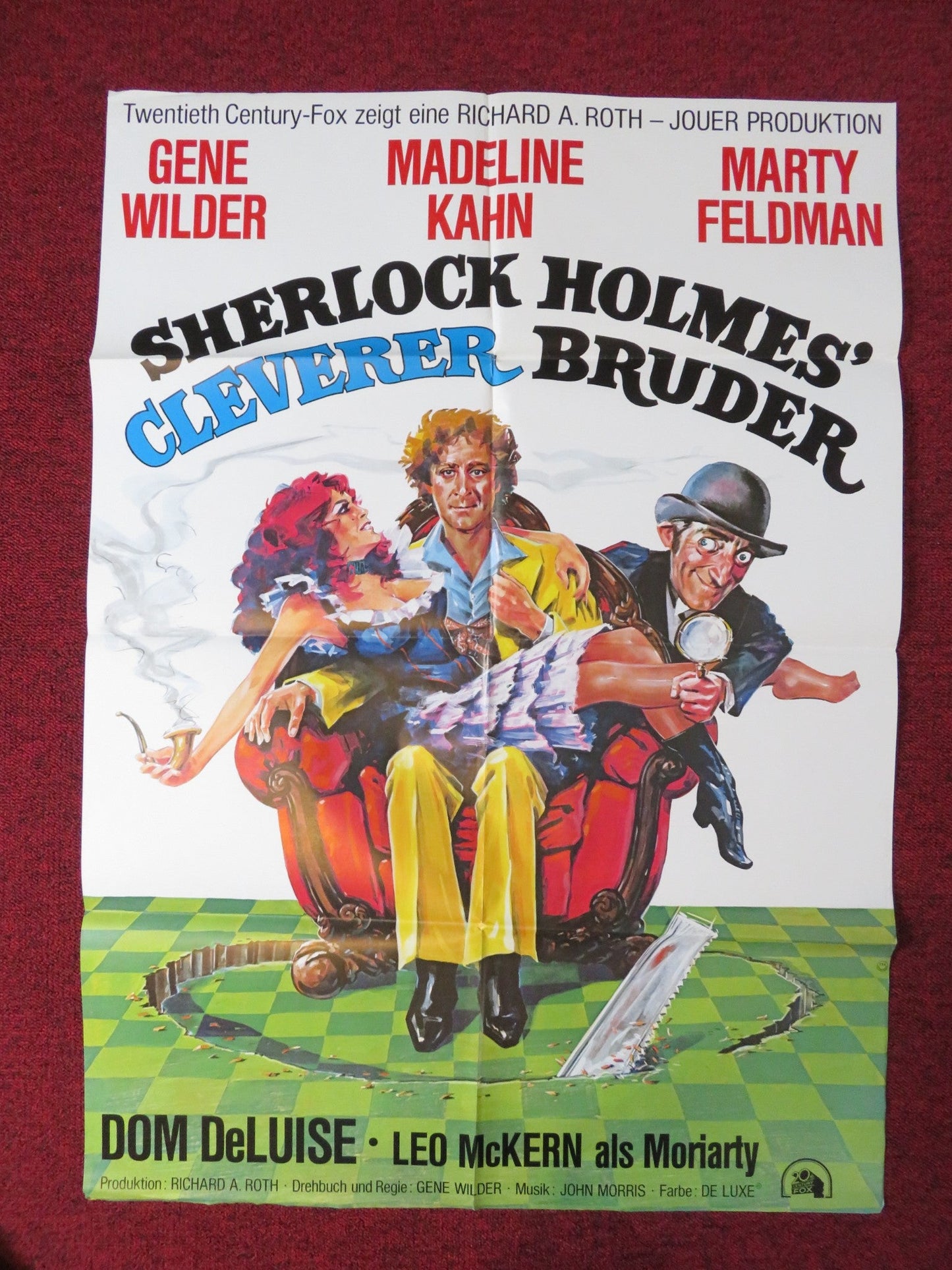 THE ADVENTURE OF SHERLOCK HOLMES' SMARTER BROTHER GERMAN A1 POSTER FOLDED 1976 Rendezvous Cinema Movie posters