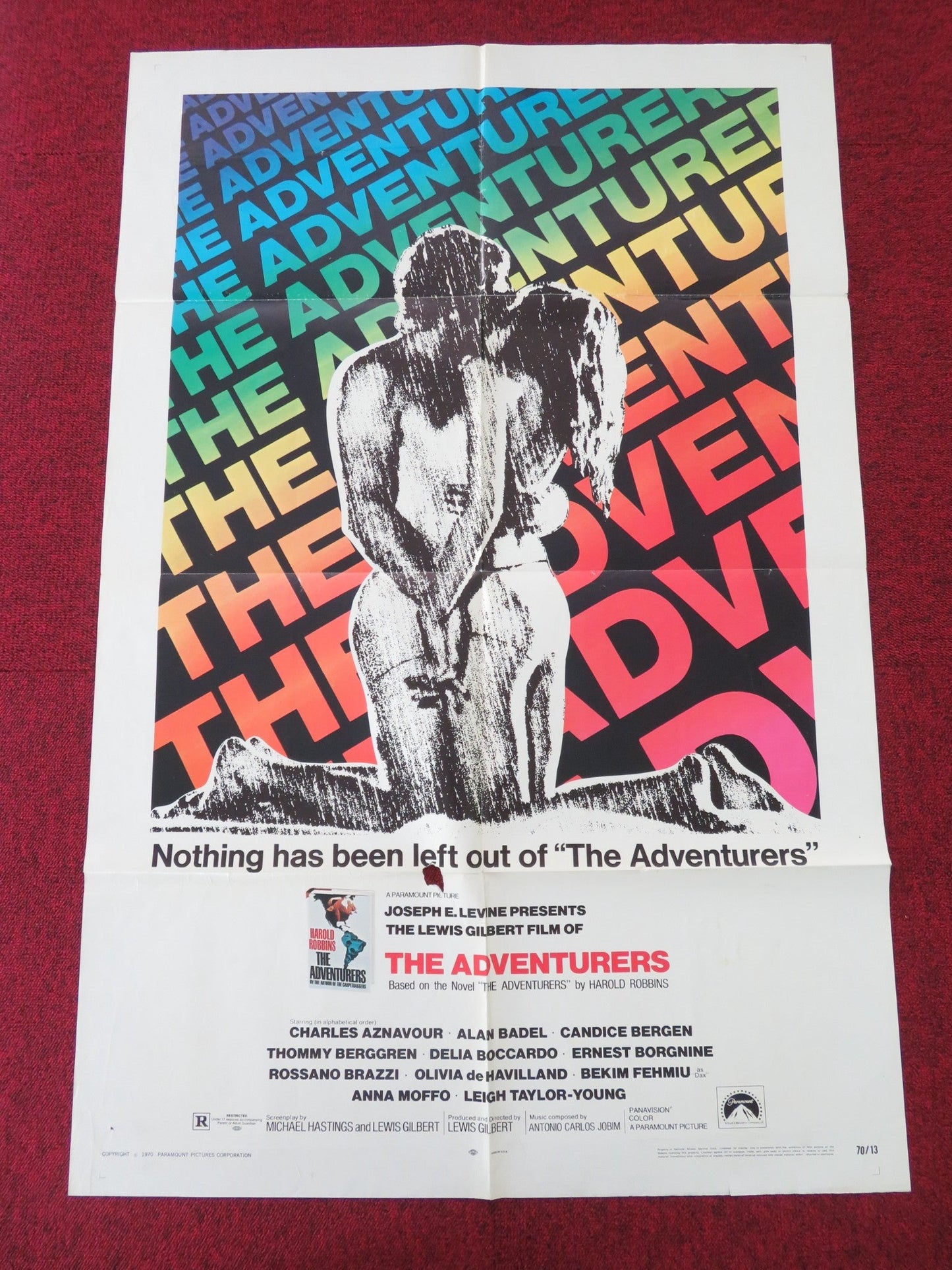 THE ADVENTURERS - B FOLDED US ONE SHEET POSTER ERNEST BORGNINE C. BERGEN 1970 Movie posters
