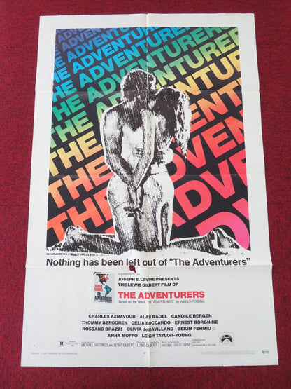 THE ADVENTURERS - B FOLDED US ONE SHEET POSTER ERNEST BORGNINE C. BERGEN 1970 Movie posters