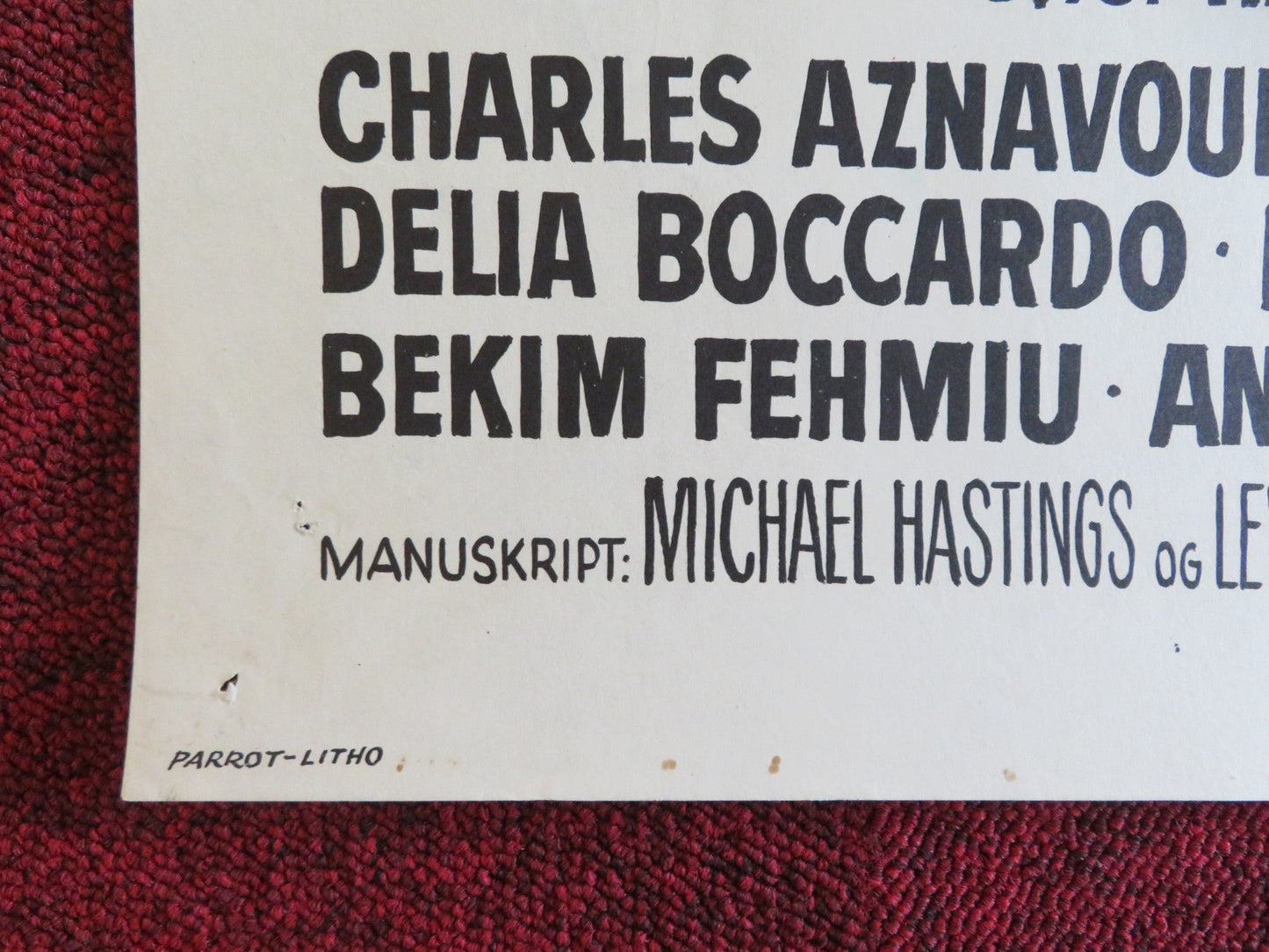 THE ADVENTURERS DANISH POSTER ROLLED CHARLES AZNAVOUR ALAN BADEL 1970 Rendezvous Cinema Movie posters