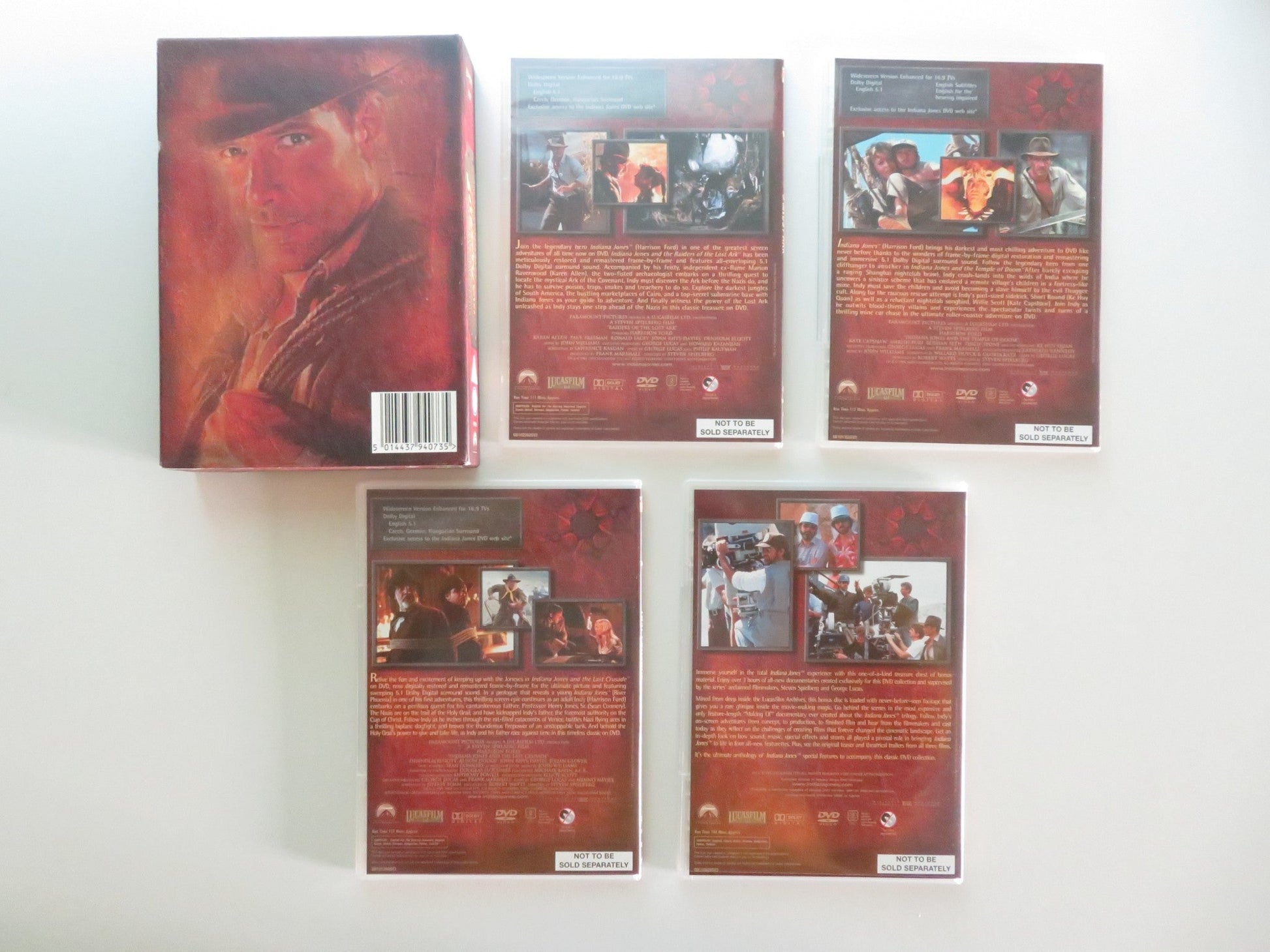THE ADVENTURES OF INDIANA JONES THE COMPLETE DVD MOVIE... (DVD BOXSET) REGION 2 Movie posters