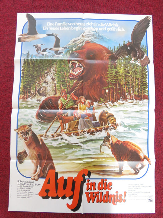 THE ADVENTURES OF THE WILDERNESS FAMILY GERMAN A1 POSTER FOLDED R. LOGAN 1981 Rendezvous Cinema Movie posters
