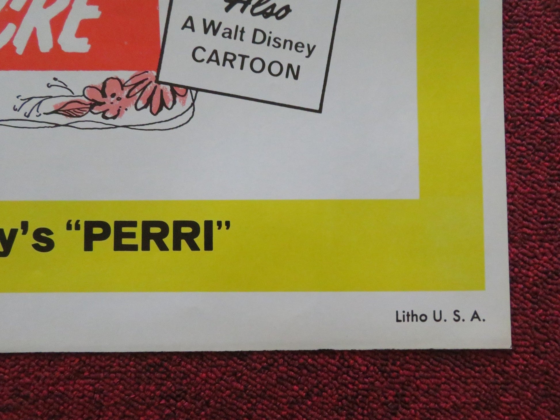 THE AFRICAN LION FOLDED US ONE SHEET POSTER DISNEY WINSTON HIBLER R1964 Movie posters