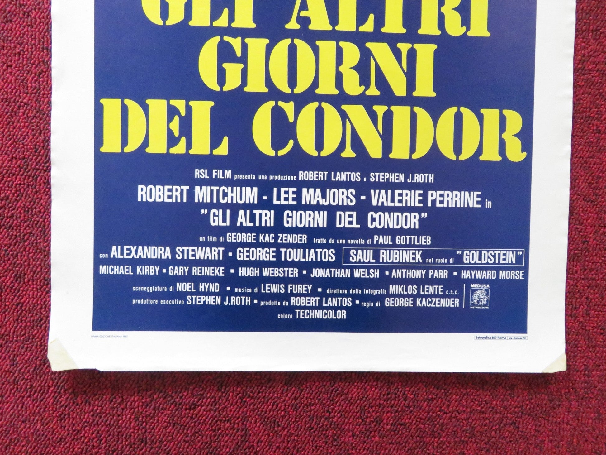 THE AGENCY ITALIAN LOCANDINA POSTER ROBERT MITCHUM LEE MAJORS 1982 Rendezvous Cinema Movie posters