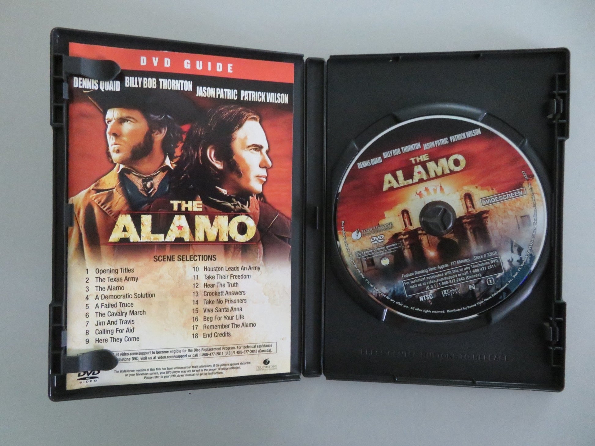 THE ALAMO (DVD) DENNIS QUAID BILLY BOB THORNTON 2004 REGION 1 Movie posters
