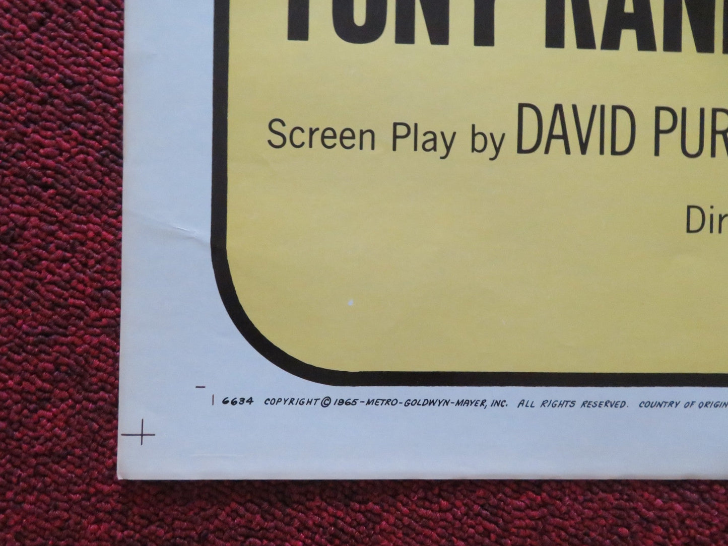 THE ALPHABET MURDERS FOLDED US ONE SHEET POSTER TONY RANDALL ANITA EKBERG 1965 Movie posters