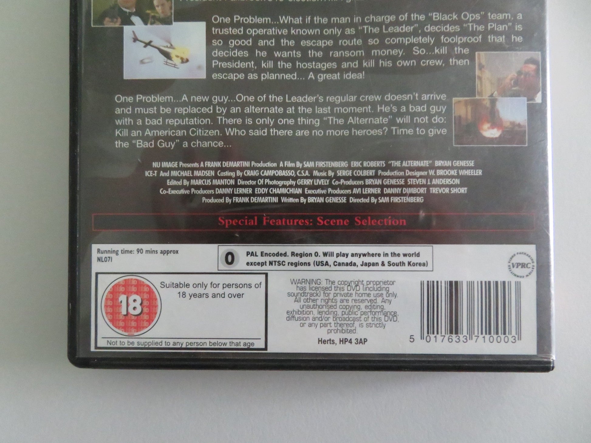 THE ALTERNATE (DVD) MICHAEL MADSEN ERIC ROBERTS 2000 REGION 0 Movie posters