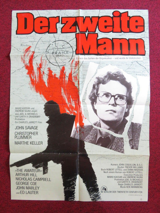 THE AMATEUR GERMAN A1 POSTER FOLDED JOHN SAVAGE CHRISTOPHER PLUMMER 1982 Rendezvous Cinema Movie posters