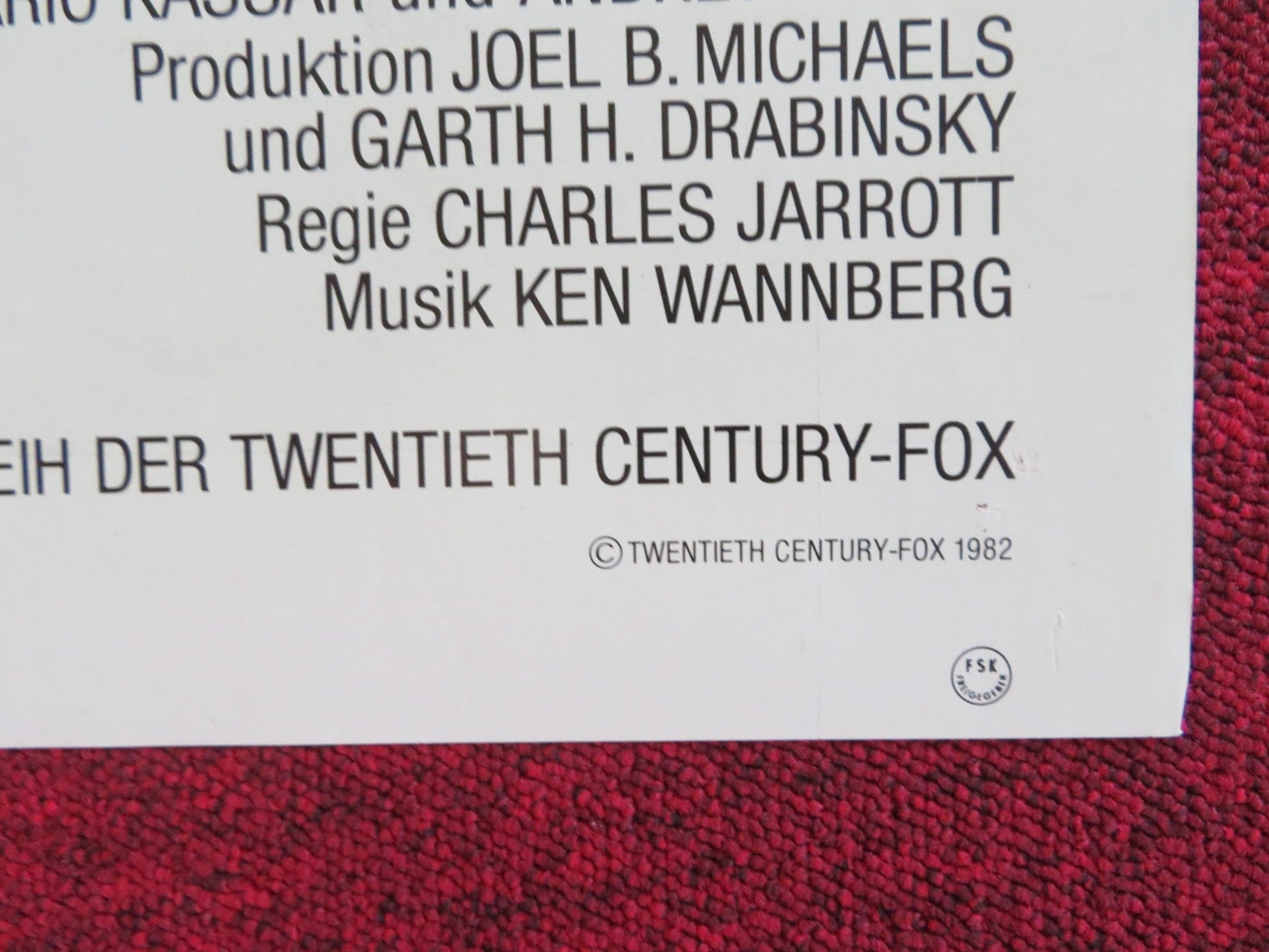 THE AMATEUR GERMAN A1 POSTER FOLDED JOHN SAVAGE CHRISTOPHER PLUMMER 1982 Rendezvous Cinema Movie posters