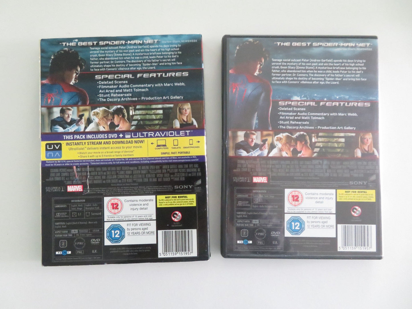 THE AMAZING SPIDER - MAN (DVD) ANDREW GARFIELD EMMA STONE 2012 REGION 2 Movie posters