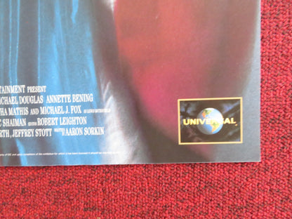 THE AMERICAN PRESIDENT VHS VIDEO POSTER MICHAEL DOUGLAS ANNETTE BENING 1995 Rendezvous Cinema Movie posters