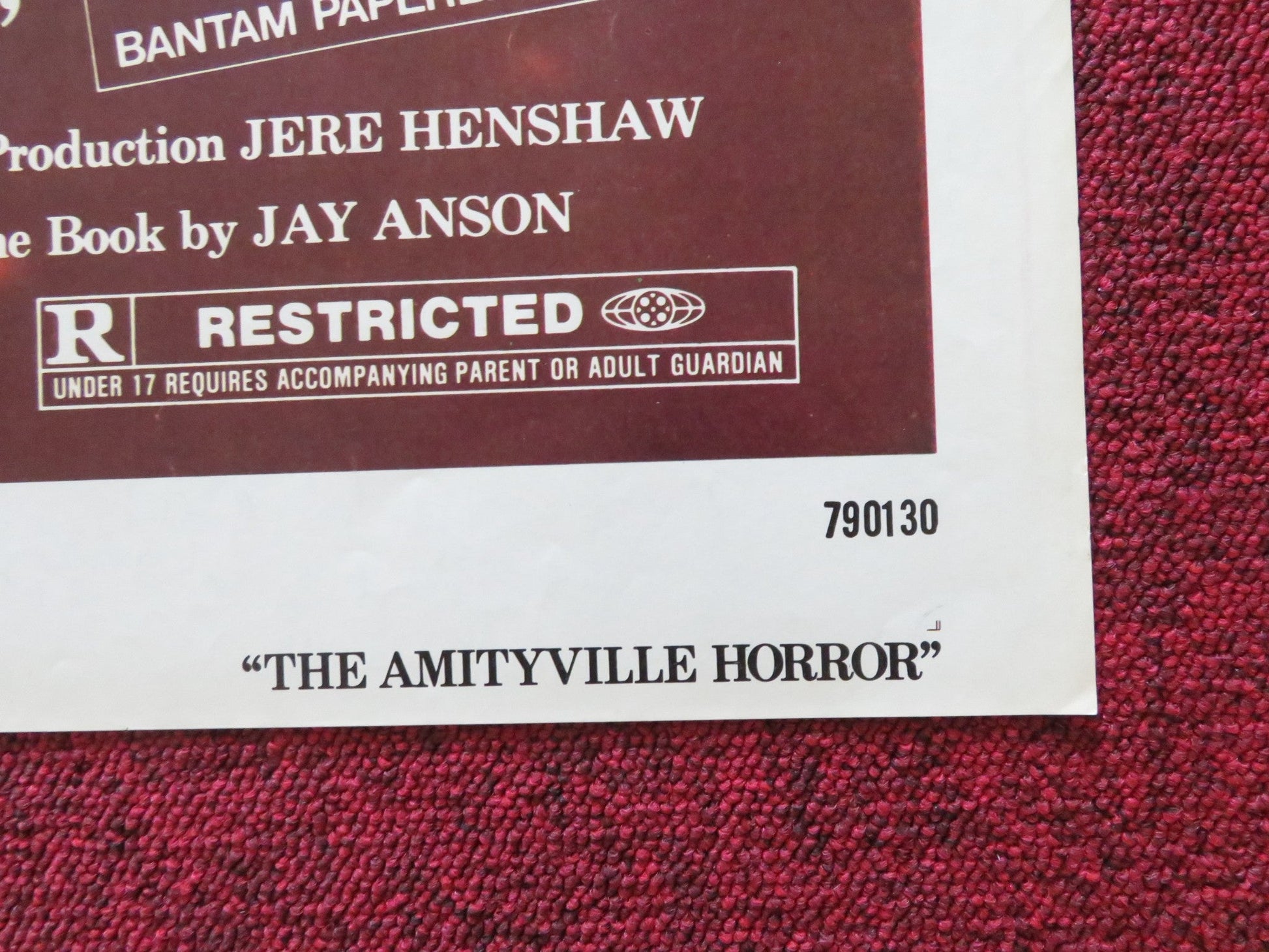 THE AMITYVILLE HORROR FOLDED US ONE SHEET POSTER JAMES BROLIN MARGOT KIDDER 1979 Rendezvous Cinema Movie posters