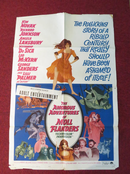 THE AMOROUS ADVENTURES OF MOLL FLANDERS FOLDED US ONE SHEET POSTER K. NOVAK 1965 Rendezvous Cinema Movie posters