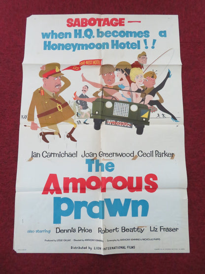 The Amorous Mr. Prawn Folded US One Sheet Poster Ian Carmichael J Greenwood 1962 Movie posters