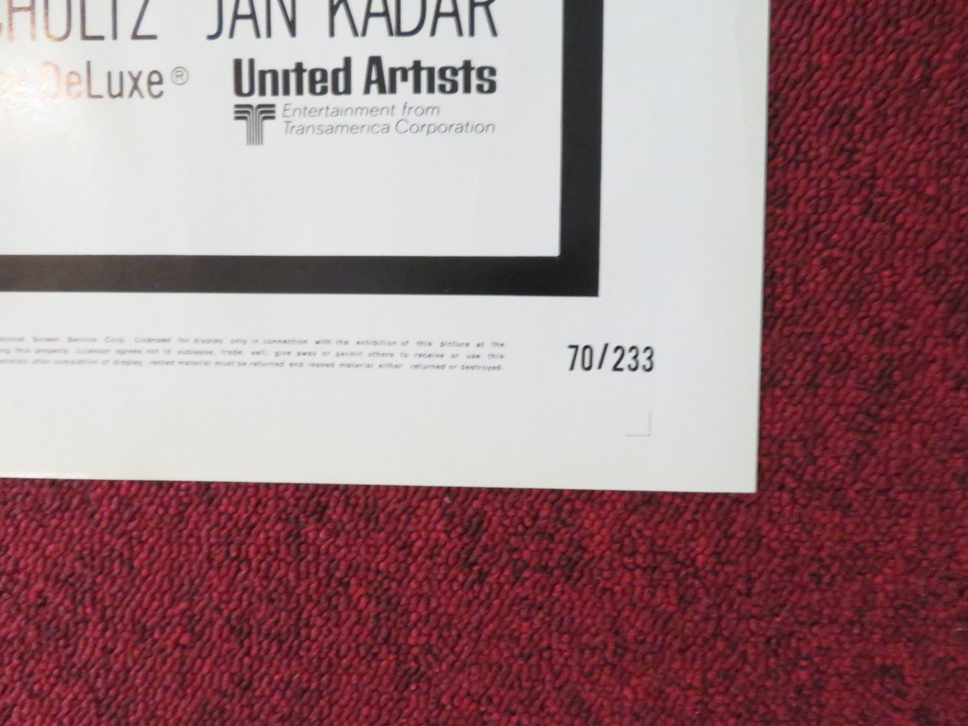 THE ANGEL LEVINE FOLDED US ONE SHEET POSTER ZERO MOSTEL HARRY BELAFONTE 1970 Rendezvous Cinema Movie posters