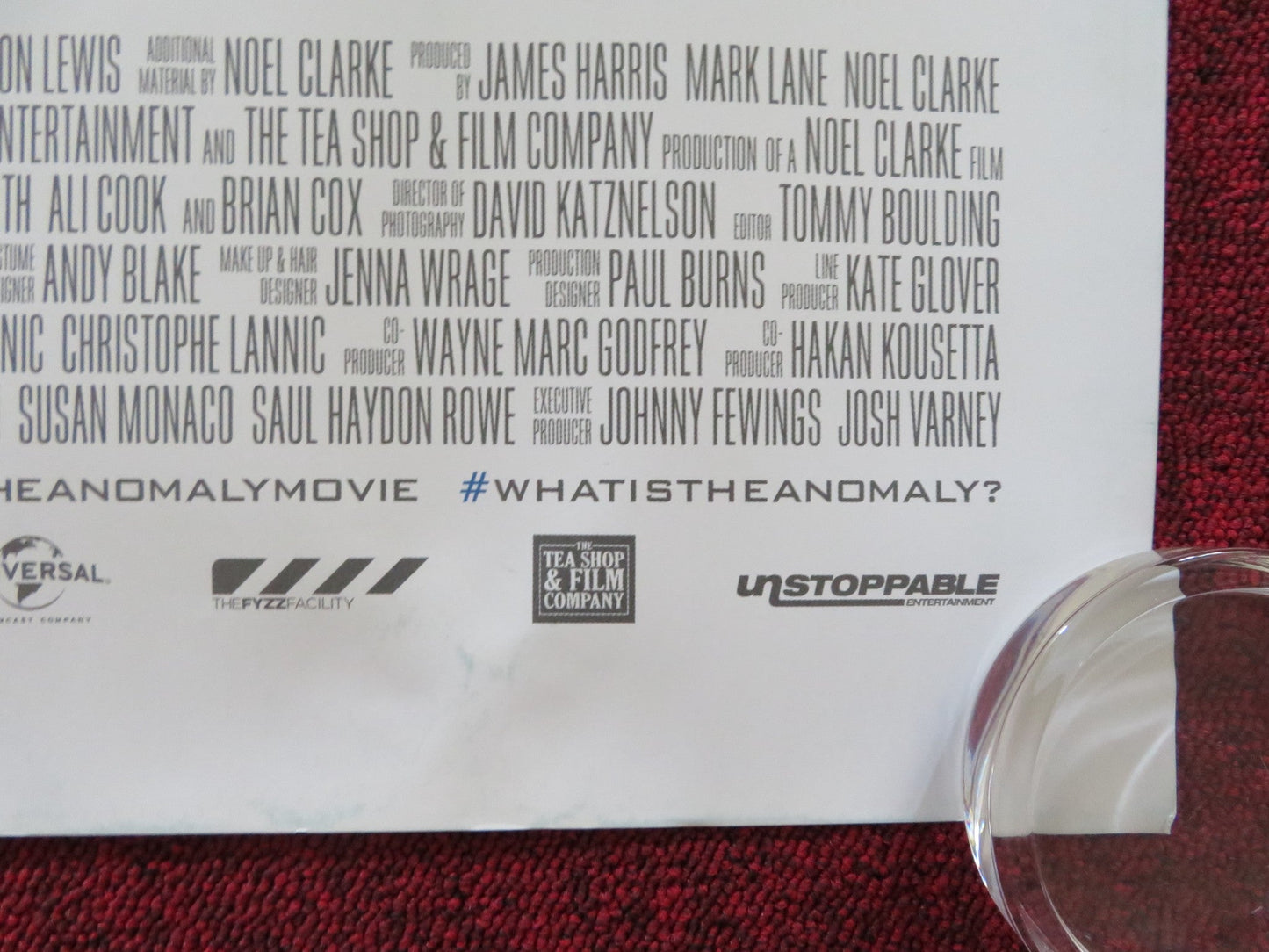 THE ANOMALY UK QUAD ROLLED POSTER NOEL CLARKE LUKE HEMSWORTH 2014 Rendezvous Cinema Movie posters