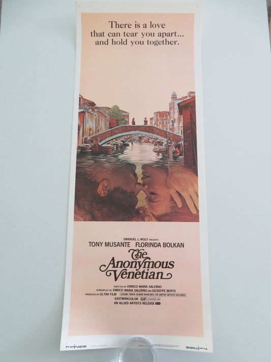 The Anonymous Venetian US Insert Poster Tony Musante Florinda Bolkan 1971 Movie posters
