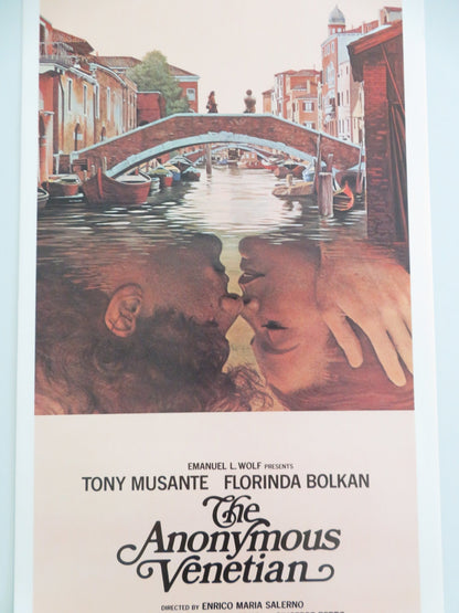 The Anonymous Venetian US Insert Poster Tony Musante Florinda Bolkan 1971 Movie posters