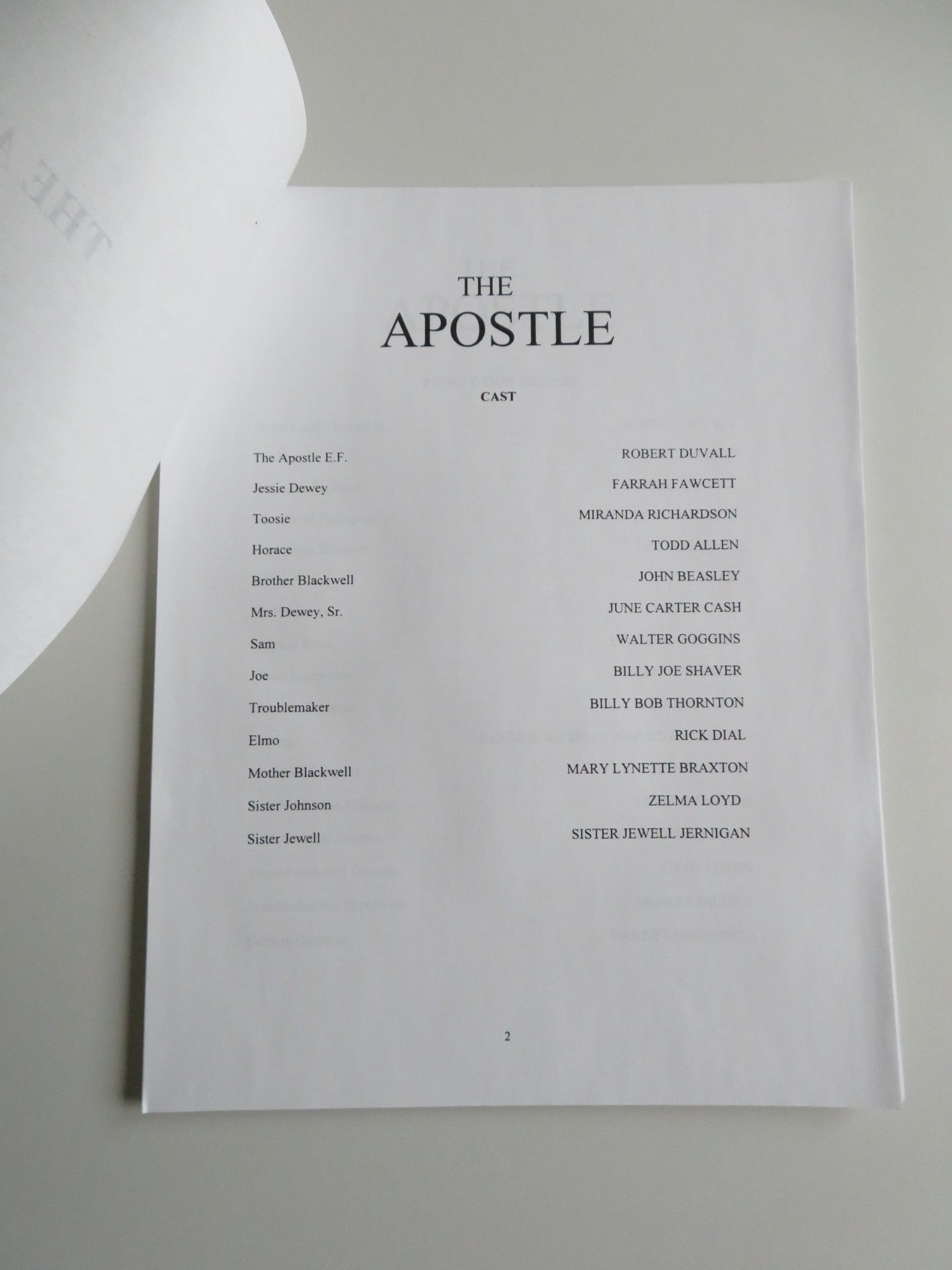 THE APOSTLE PRESS KIT 1997 ROBERT DUVALL BILLY BOB THORNTON Movie posters