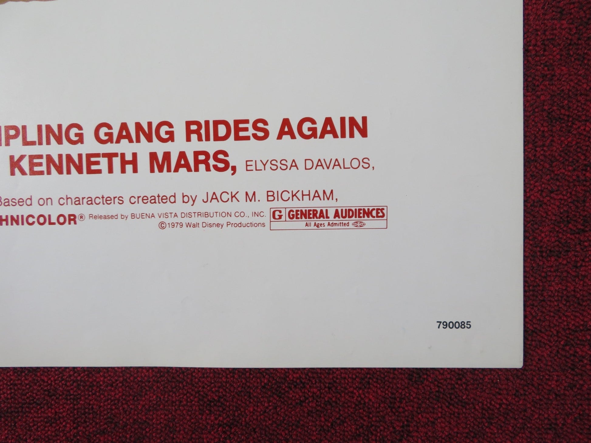 THE APPLE DUMPLING GANG RIDES AGAIN FOLDED US ONE SHEET POSTER DISNEY 1979 Rendezvous Cinema Movie posters