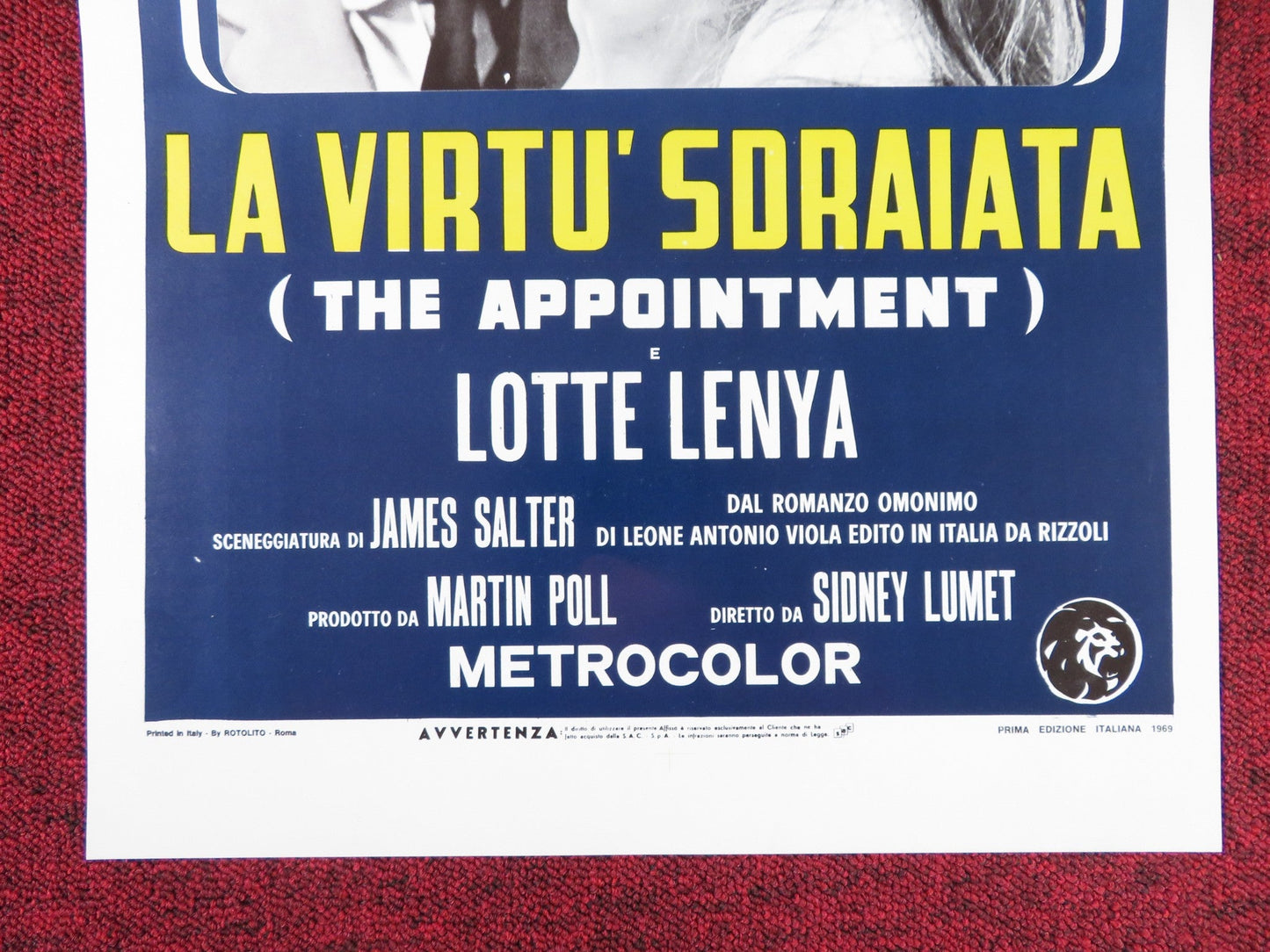 THE APPOINTMENT ITALIAN LOCANDINA POSTER OMAR SHARIF ANOUK AIMEE 1969 Rendezvous Cinema Movie posters