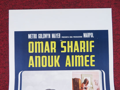 THE APPOINTMENT ITALIAN LOCANDINA POSTER OMAR SHARIF ANOUK AIMEE 1969 Rendezvous Cinema Movie posters