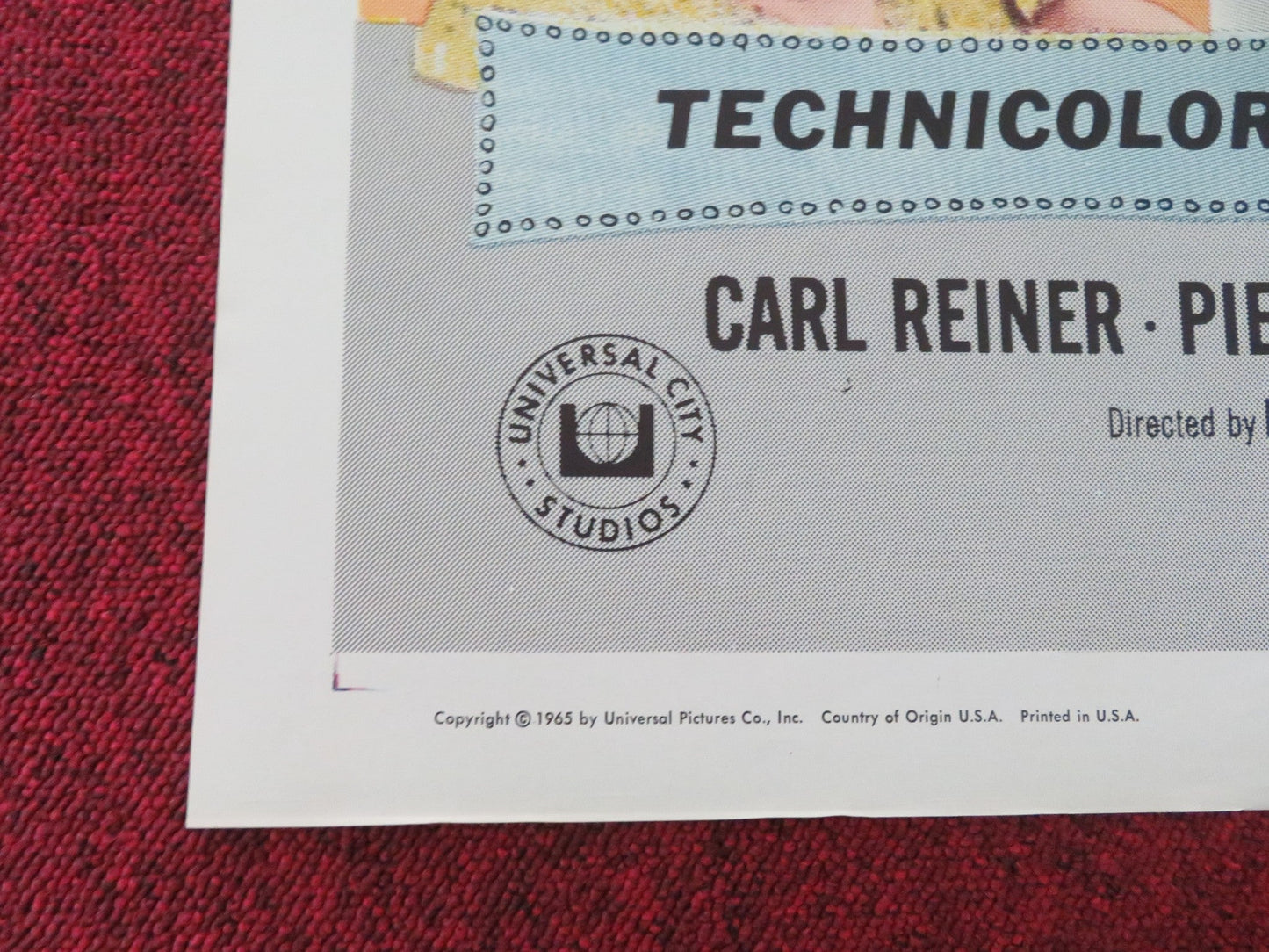 THE ART OF LOVE FOLDED US ONE SHEET POSTER JAMES GARNER DICK VAN DYKE 1965 Movie posters