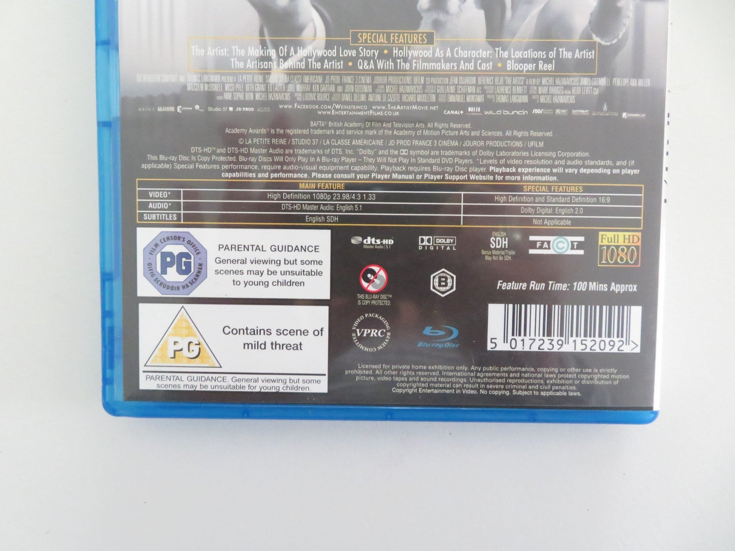 THE ARTIST (BLU - RAY) JEAN DUJARDIN BERENICE BEJO 2011 REGION B Movie posters