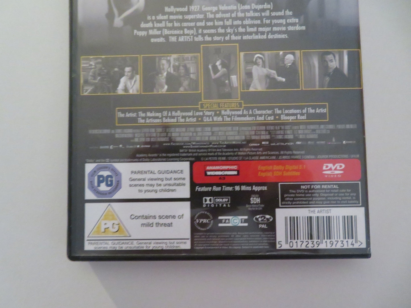 THE ARTIST (DVD) JEAN DUJARDIN JOHN GOODMAN 2011 REGION 2 Movie posters