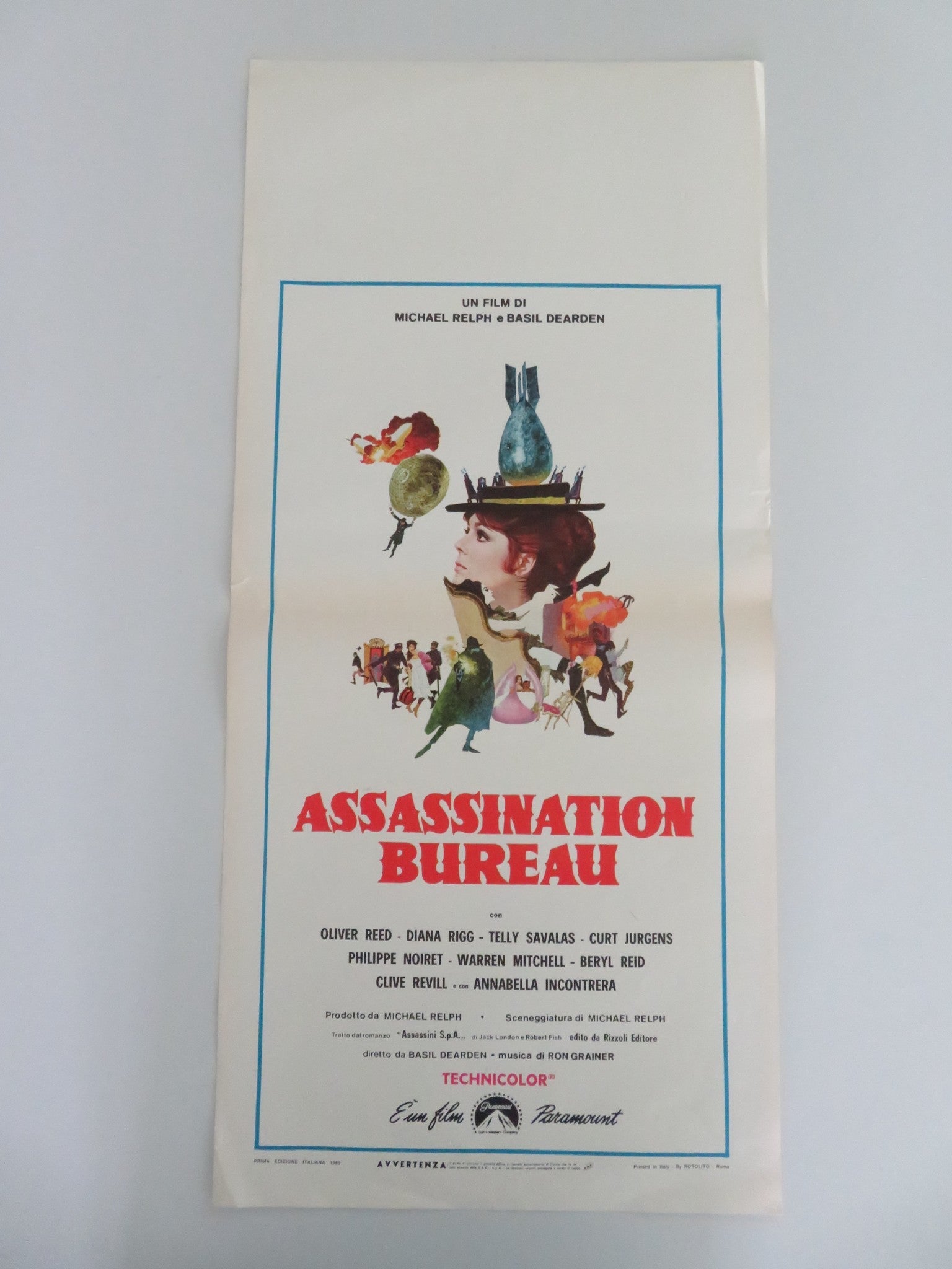 THE ASSASSINATION BUREAU ITALIAN LOCANDINA POSTER OLIVER REED DIANA RIGG 1969 Movie posters