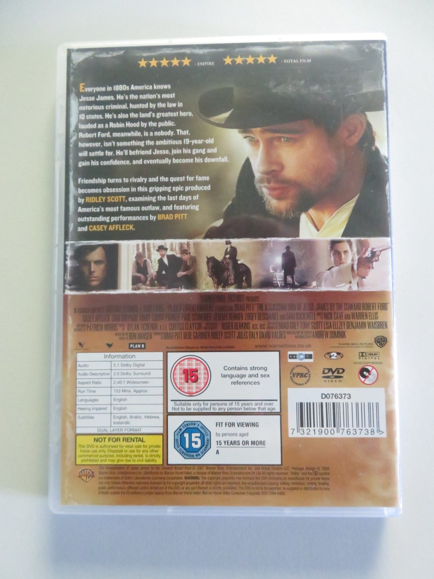 THE ASSASSINATION OF JESSE JAMES... (DVD) BRAD PITT 2007 REGION 2 Movie posters