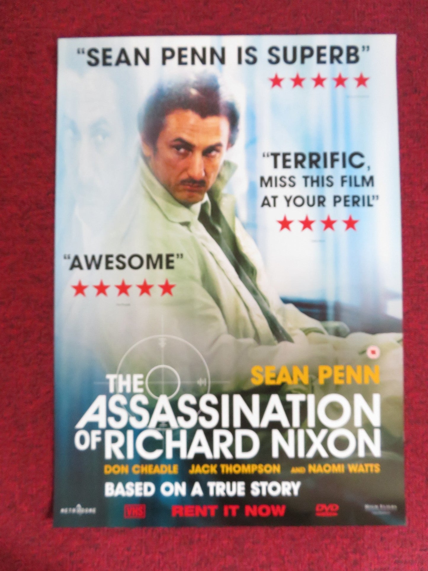 THE ASSASSINATION OF RICHARD NIXON VHS VIDEO POSTER SEAN PENN NAOMI WATTS 2004 Rendezvous Cinema Movie posters
