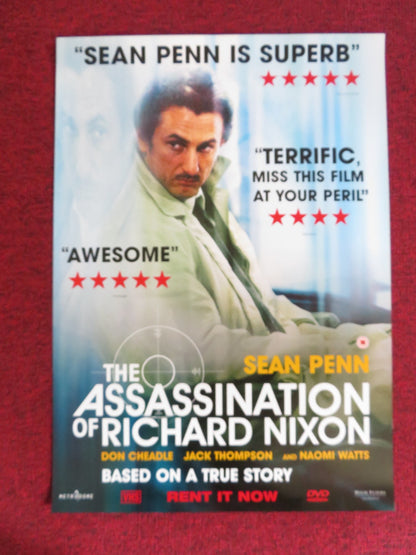 THE ASSASSINATION OF RICHARD NIXON VHS VIDEO POSTER SEAN PENN NAOMI WATTS 2004 Rendezvous Cinema Movie posters