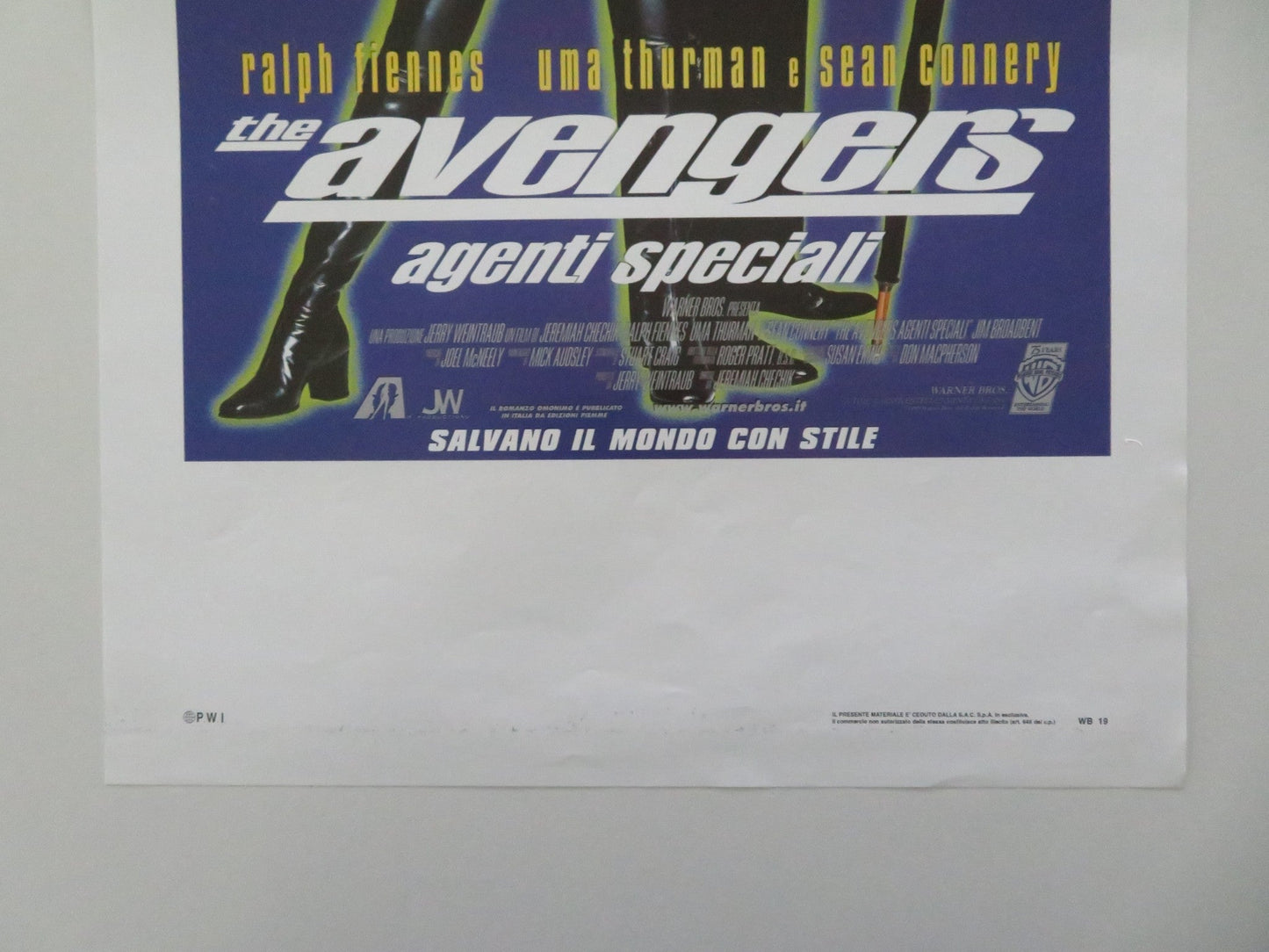 THE AVENGERS ITALIAN LOCANDINA POSTER RALPH FIENNES UMA THURMAN 1998 Movie posters