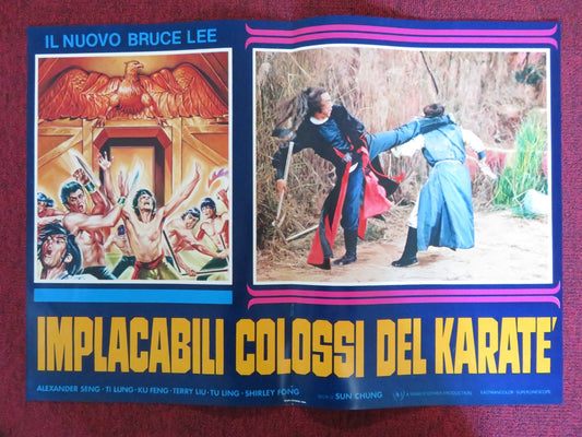 THE AVENGING EAGLE ITALIAN FOTOBUSTA POSTER SHENG FU LUNG TI 1978 Rendezvous Cinema Movie posters