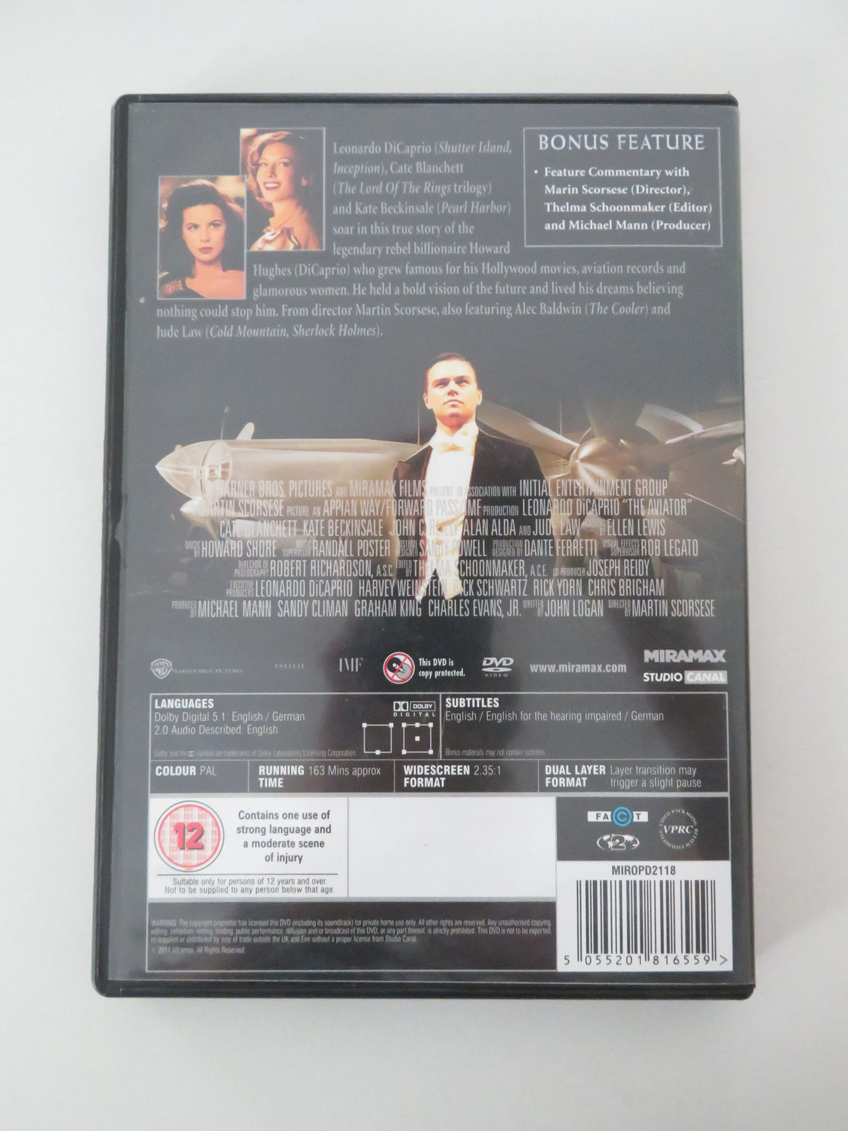 The Aviator (DVD) Leonardo DiCaprio Cate Blanchett Kate Beckinsale 2004 Region 2 Movie posters