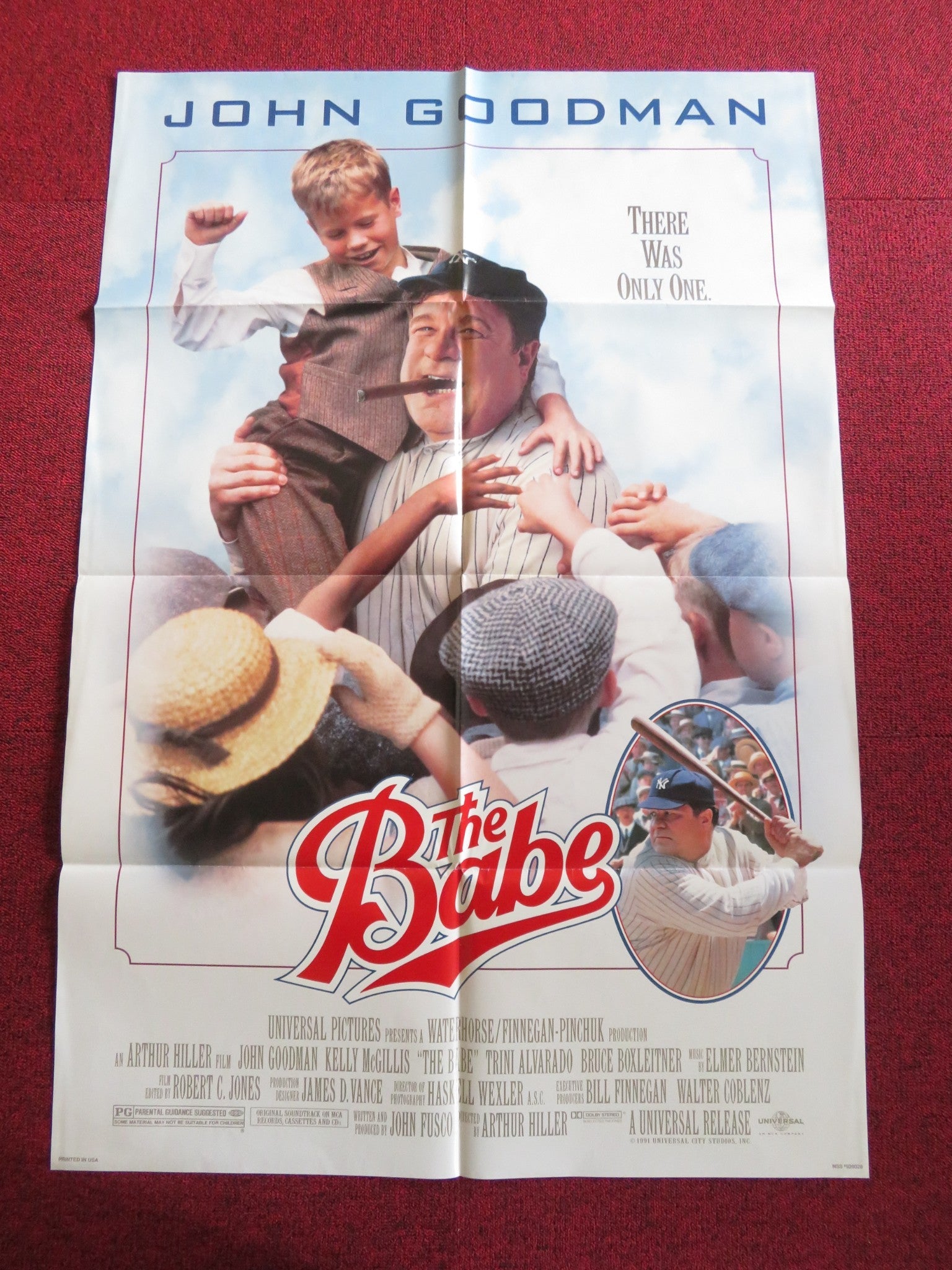 THE BABE FOLDED US ONE SHEET POSTER JOHN GOODMAN KELLY MCGILLIS 1992 Rendezvous Cinema Movie posters