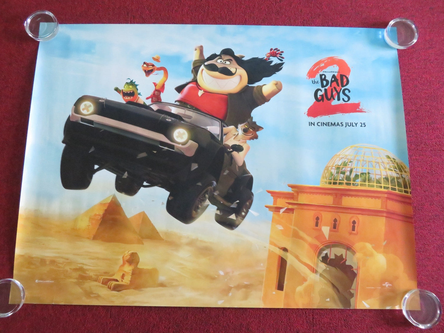 THE BAD GUYS 2 UK QUAD ROLLED POSTER SAM ROCKWELL OMID DJALILI 2025 Movie posters