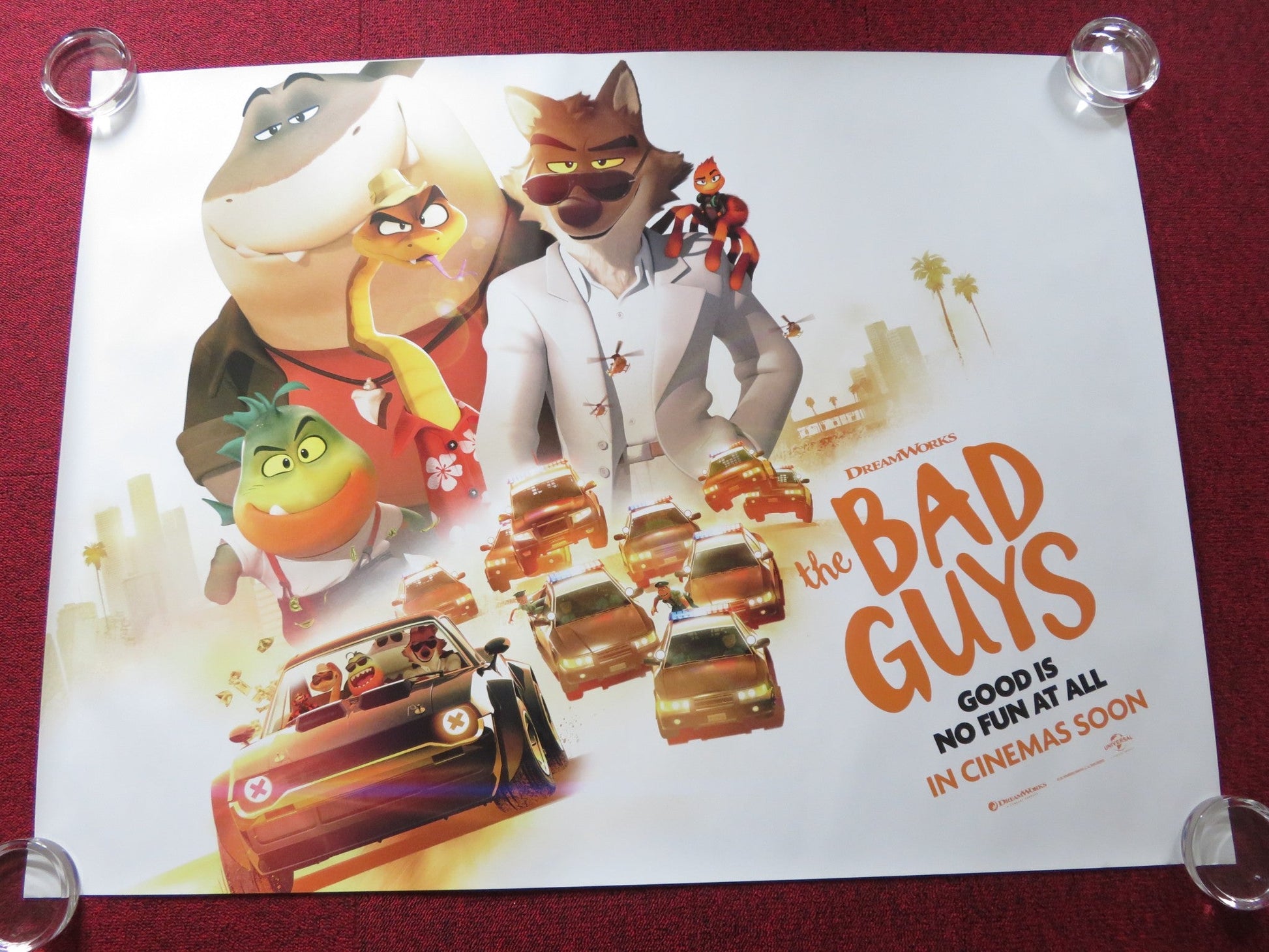 THE BAD GUYS UK QUAD ROLLED POSTER SAM ROCKWELL MARC MARON 2022 Rendezvous Cinema Movie posters