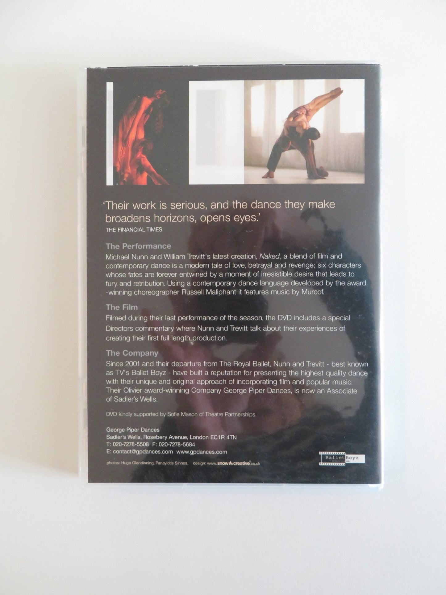 THE BALLET BOYZ - NAKED (DVD) WILLIAM TREVITT MICHAEL NUNN 2005 REGION 2 Rendezvous Cinema Movie posters