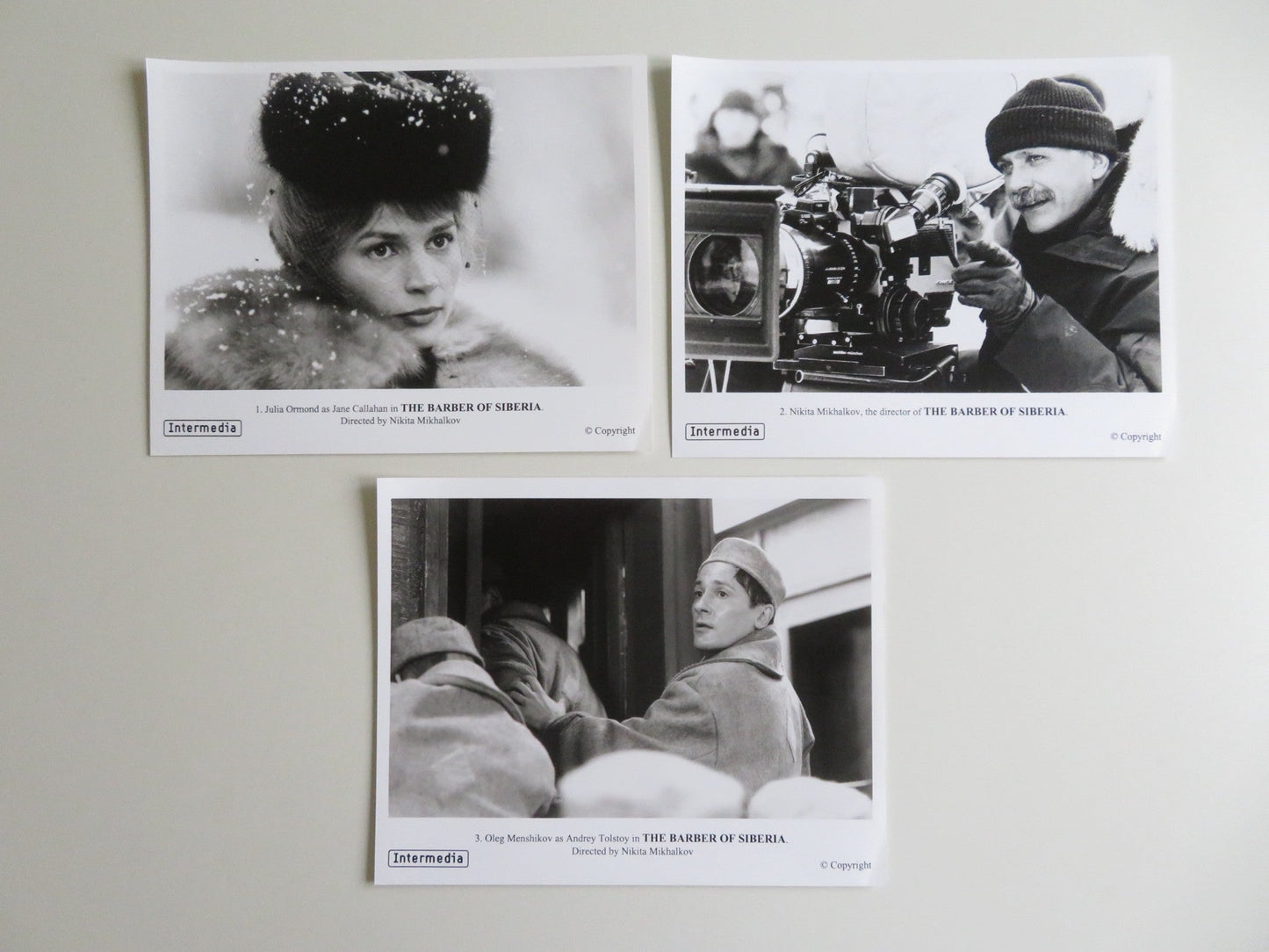 THE BARBER OF SIBERIA MOVIE STILL PHOTO LOT OF 3 JULIA ORMOND O. MENSHIKOV 1998 - Rendezvous Cinema