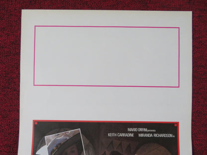 THE BATCHELOR ITALIAN LOCANDINA POSTER KEITH CARRADINE MIRANDA RICHARDSON 1990 Rendezvous Cinema Movie posters