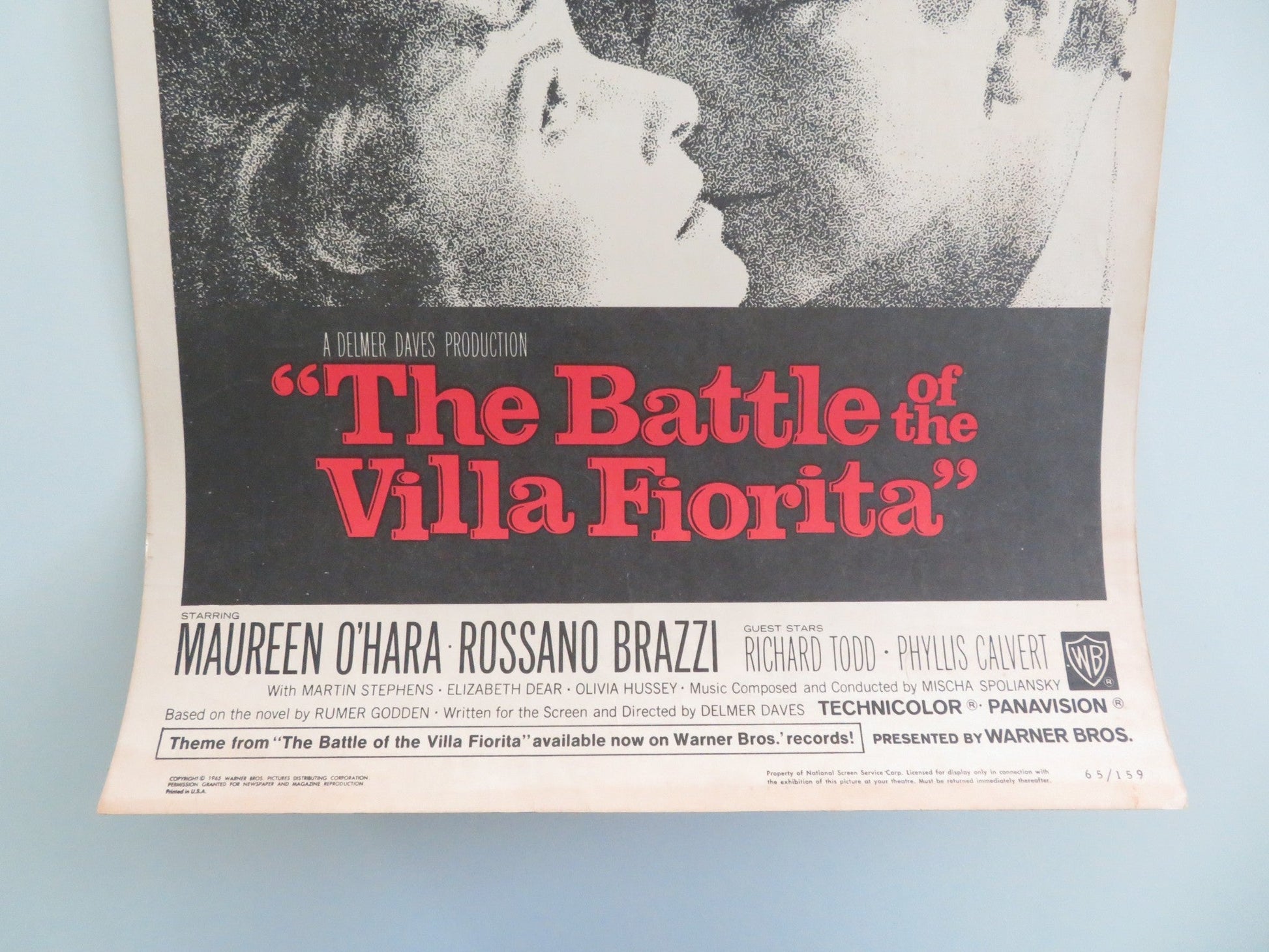 The Battle of the Villa Fiorita US Insert Poster Maureen O'Hara R. Brazzi 1965 Movie posters