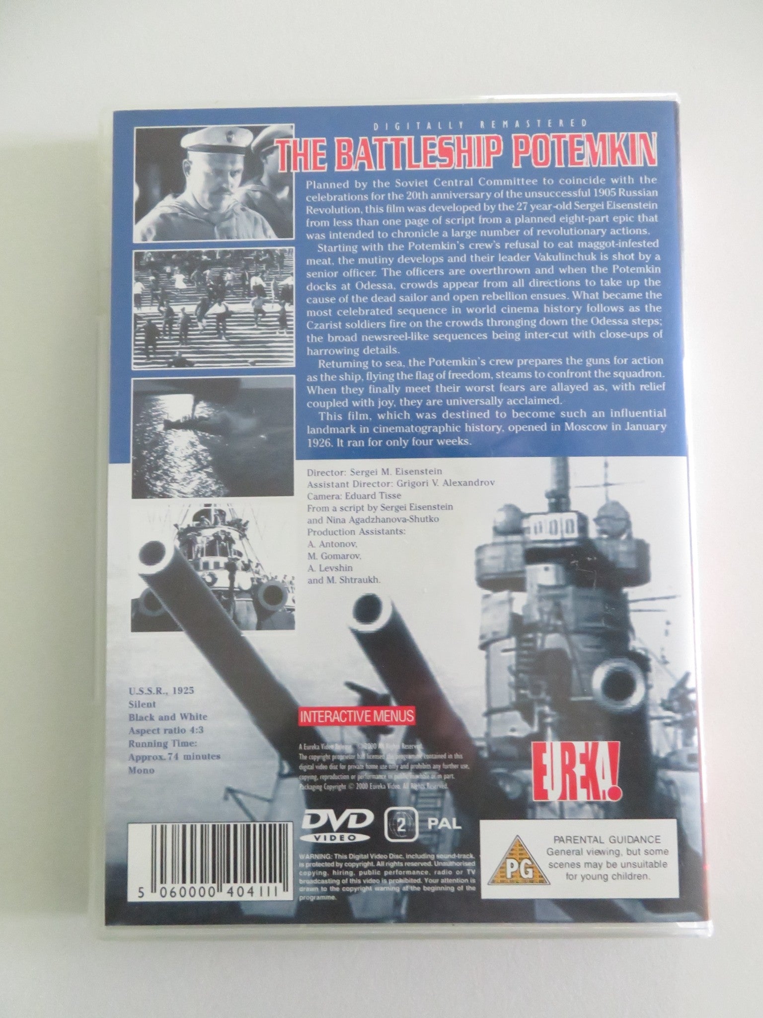 The Battleship Potemkin (DVD) Aleksandr Antonov Vladimir Barskiy 1925 Region 2 Movie posters