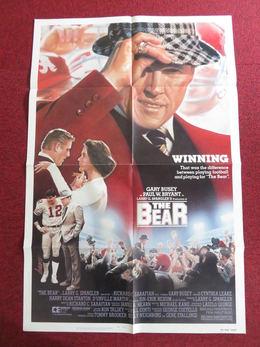 THE BEAR FOLDED US ONE SHEET POSTER GARY BUSEY CYNTHIA LEAKE 1984 Rendezvous Cinema Movie posters