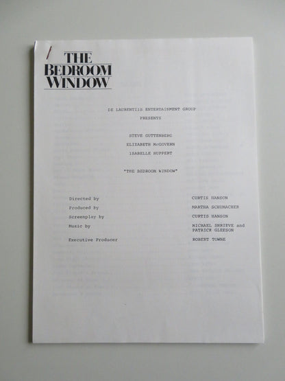 THE BEDROOM WINDOW PRESS KIT 1987 STEVE GUTTENBERG ELIZABETH MCGOVERN Movie posters