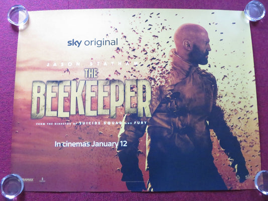 THE BEEKEEPER UK QUAD ROLLED POSTER JASON STATHAM JEREMY IRONS 2024 Rendezvous Cinema Movie posters