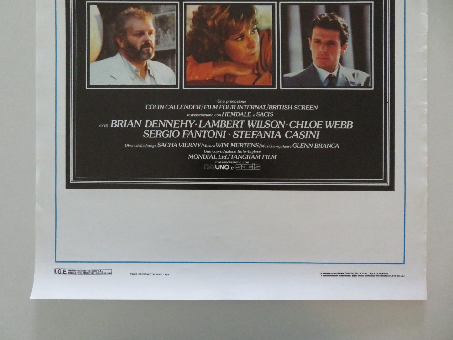 THE BELLY OF AN ARCHITECT ITALIAN LOCANDINA POSTER BRIAN DENNEHY WILSON 1987 Movie posters