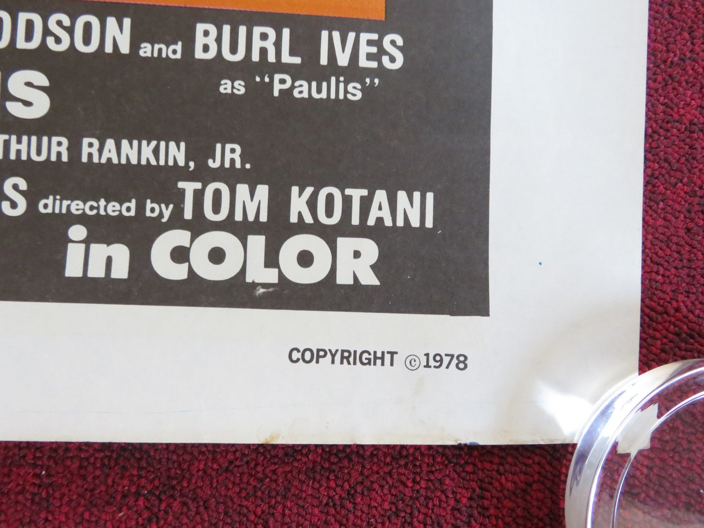 THE BERMUDA DEPTHS LEBANESE POSTER ROLLED LEIGH MCCLOSKEY CARL WEATHERS 1978 Rendezvous Cinema Movie posters